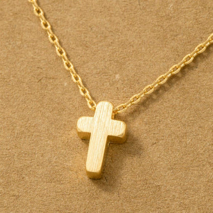 Dainty Mini Cross Pendant Necklace Faith Necklace