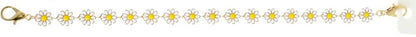 Daisy Charm Hat Chain Multicolored Hat Jewelry White