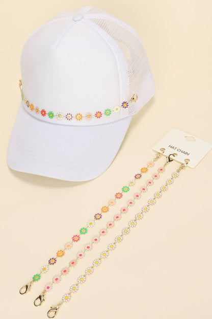 Daisy Charm Hat Chain Multicolored Hat Jewelry