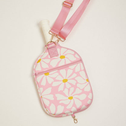 Daisy Floral Neoprene Pickleball Paddle Bag - Nifty Decor & More