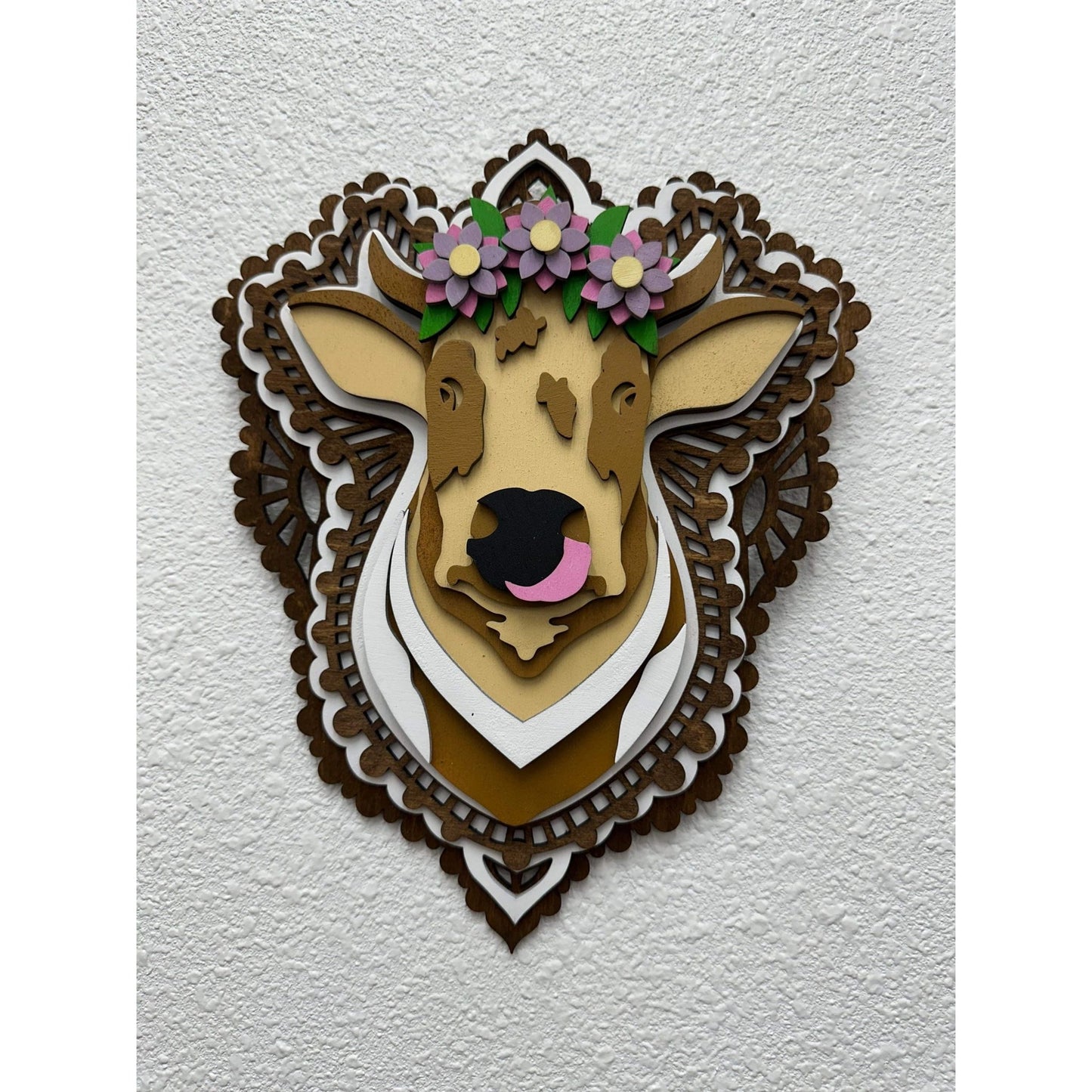 Daisy The Cow Wall Decor Brown/White