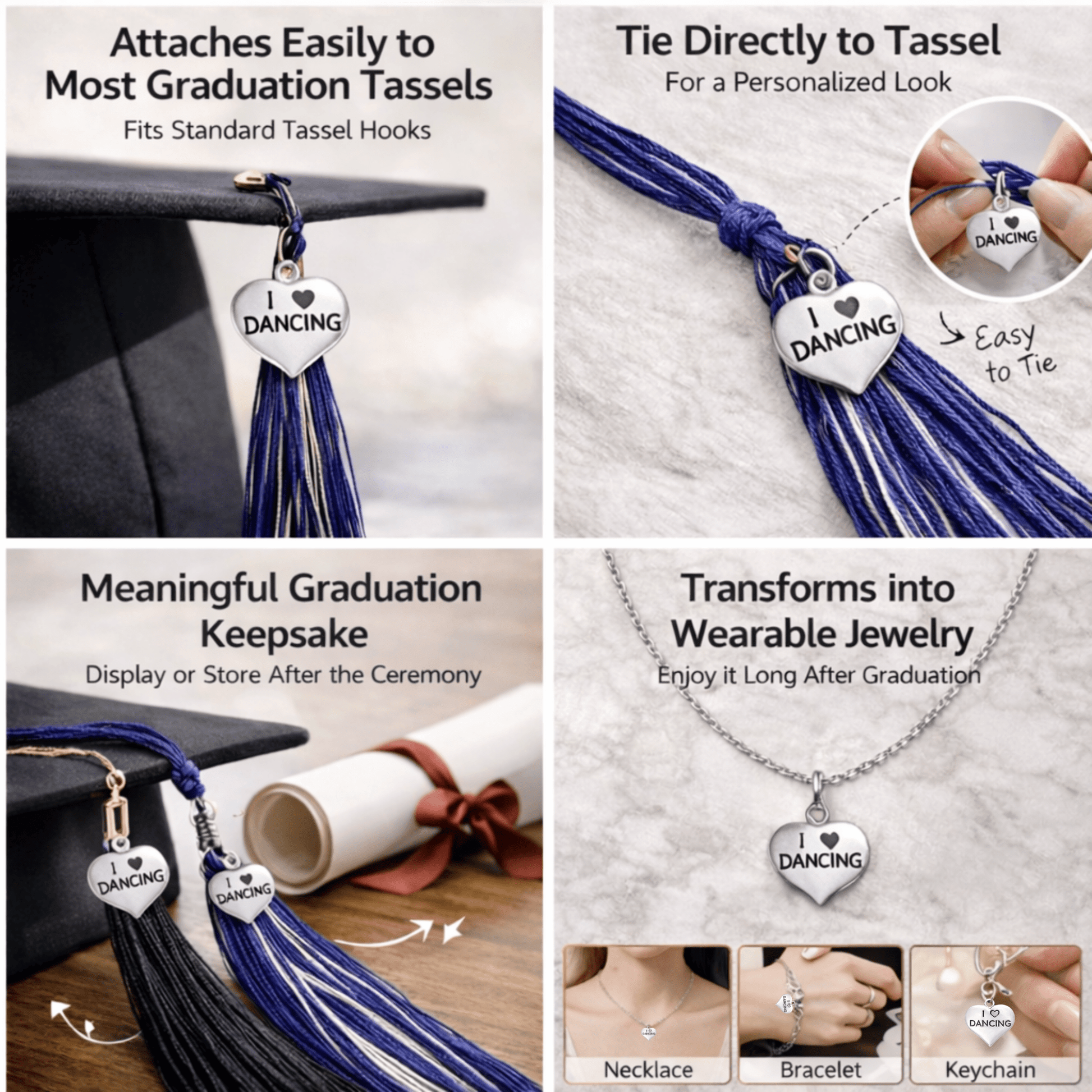 Dance Graduation Tassel Charm - Nifty Decor & More