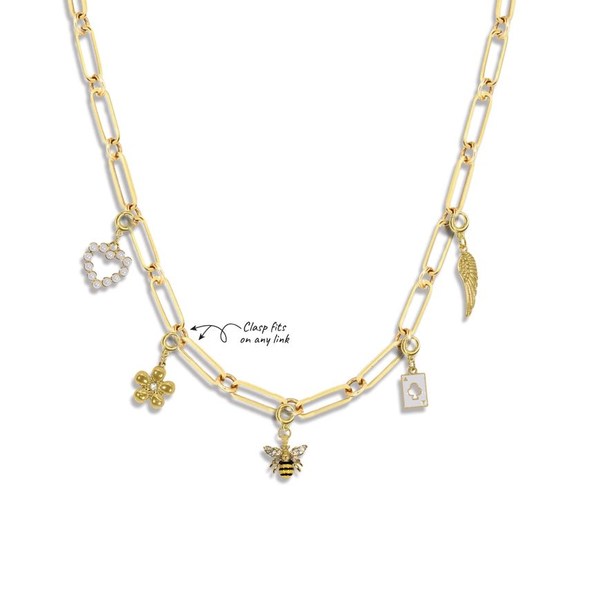 Dangle Charm - 14K Yellow Gold - Plated - Nifty Decor & More