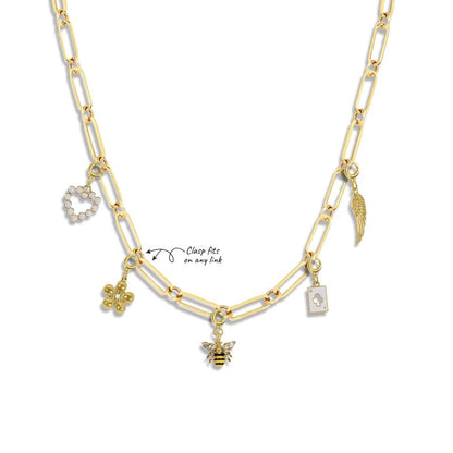 Dangle Charm - 14K Yellow Gold - Plated - Nifty Decor & More