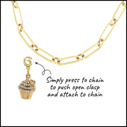 Dangle Charm - 14K Yellow Gold - Plated - Nifty Decor & More