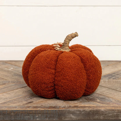 Dark Orange Boucle Pumpkin - Nifty Decor & More