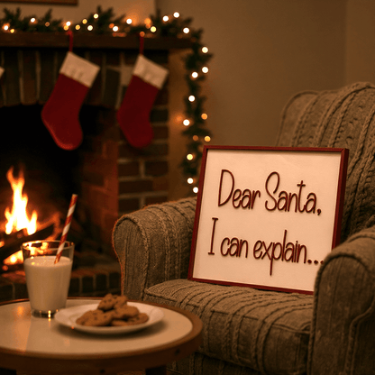 Dear Santa I Can Explain.... Wall Decor - Nifty Decor & More