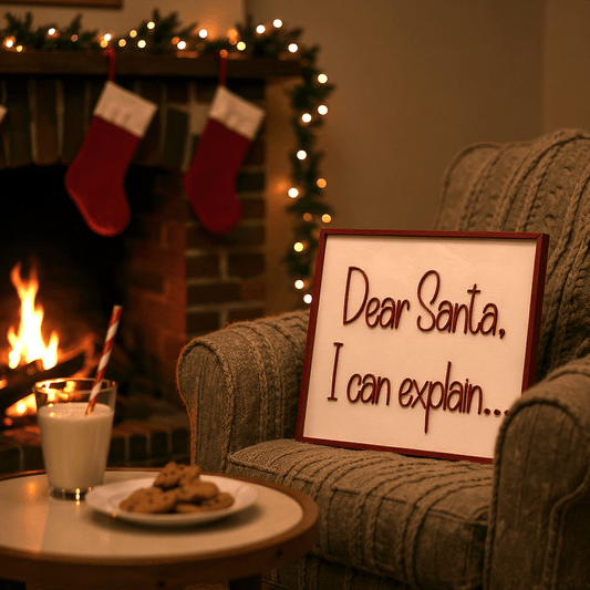 Dear Santa I Can Explain.... Wall Decor Christmas decor