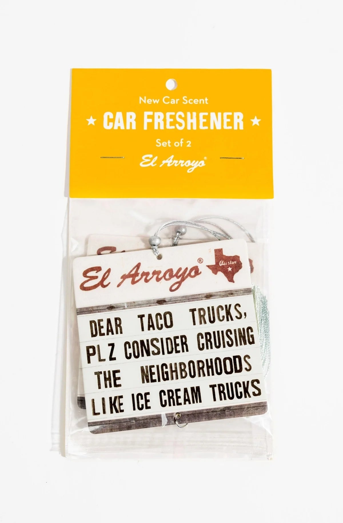 Dear Taco Trucks - Marquee Car Freshener (2 Pack) - Nifty Decor & More