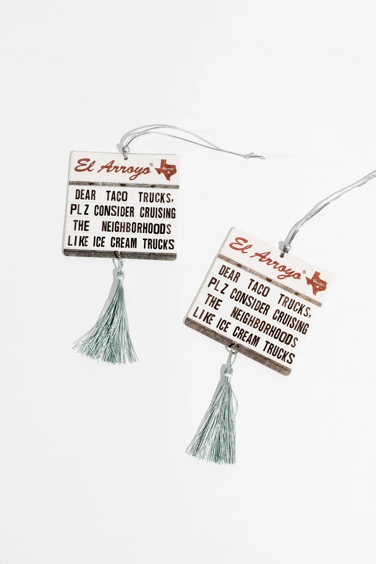 Dear Taco Trucks - Marquee Car Freshener (2 Pack) - Nifty Decor & More