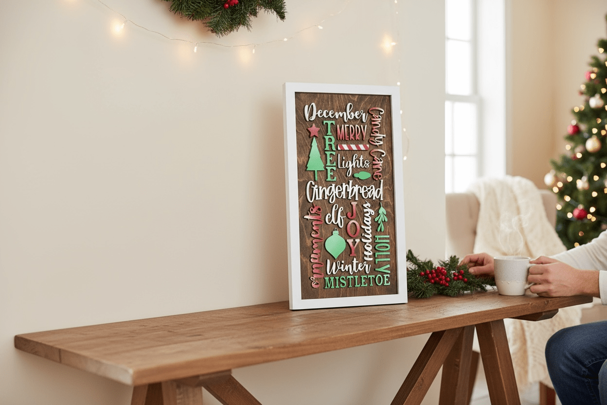 December Magic Wooden Sign - Nifty Decor & More