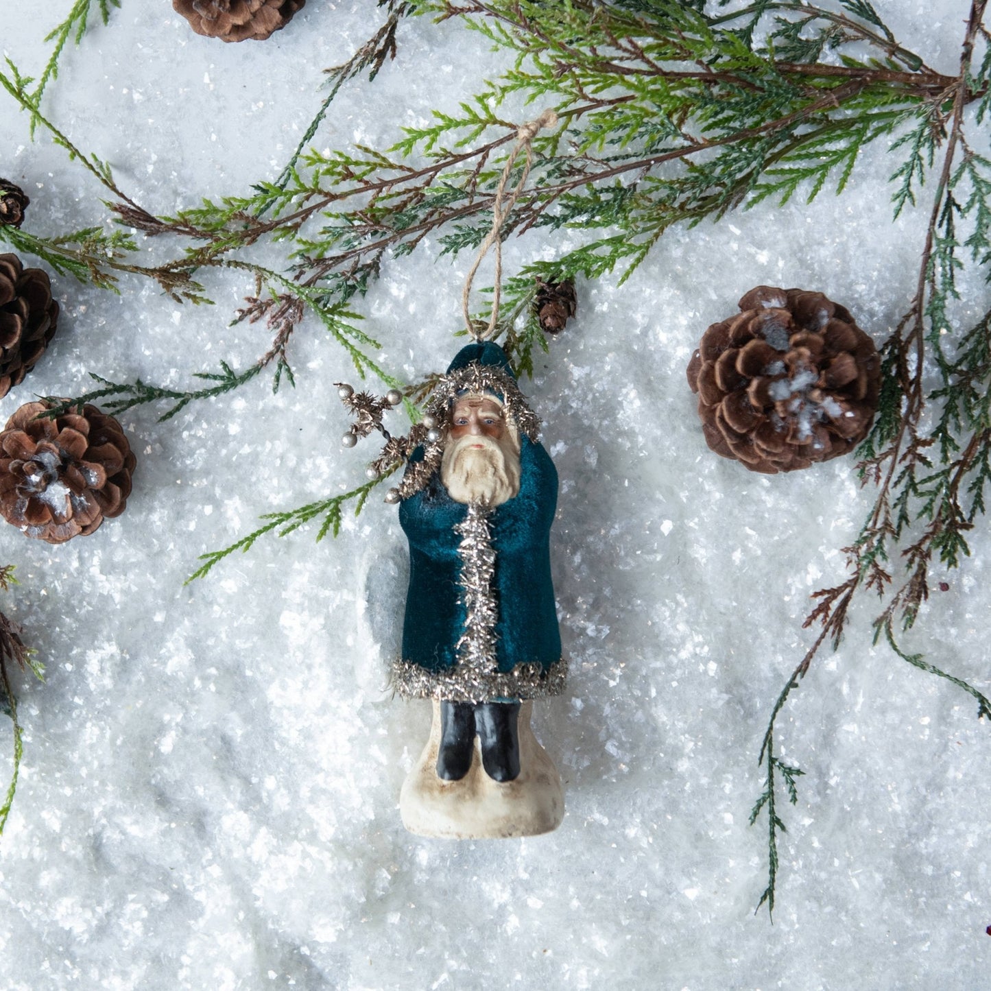 DEEP OCEAN VELVET BELSNICKLE ORNAMENT - Nifty Decor & More