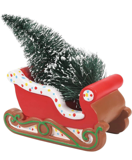 Department 56 Gingerbread Christmas Sled – Candy - Themed Village Accessory - Nifty Decor & More