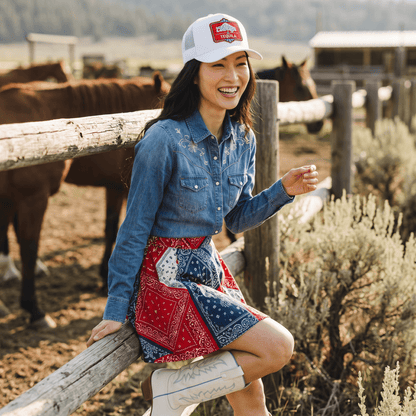 Design Your Own: Patterned Brim Trucker Hat | Cowgirl Patch Collection - Nifty Decor & More
