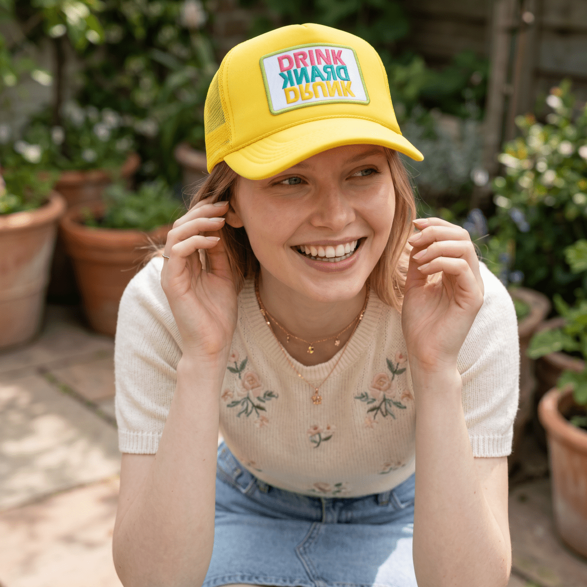 Design Your Own: Patterned Brim Trucker Hat | Drink Patch Collection - Nifty Decor & More