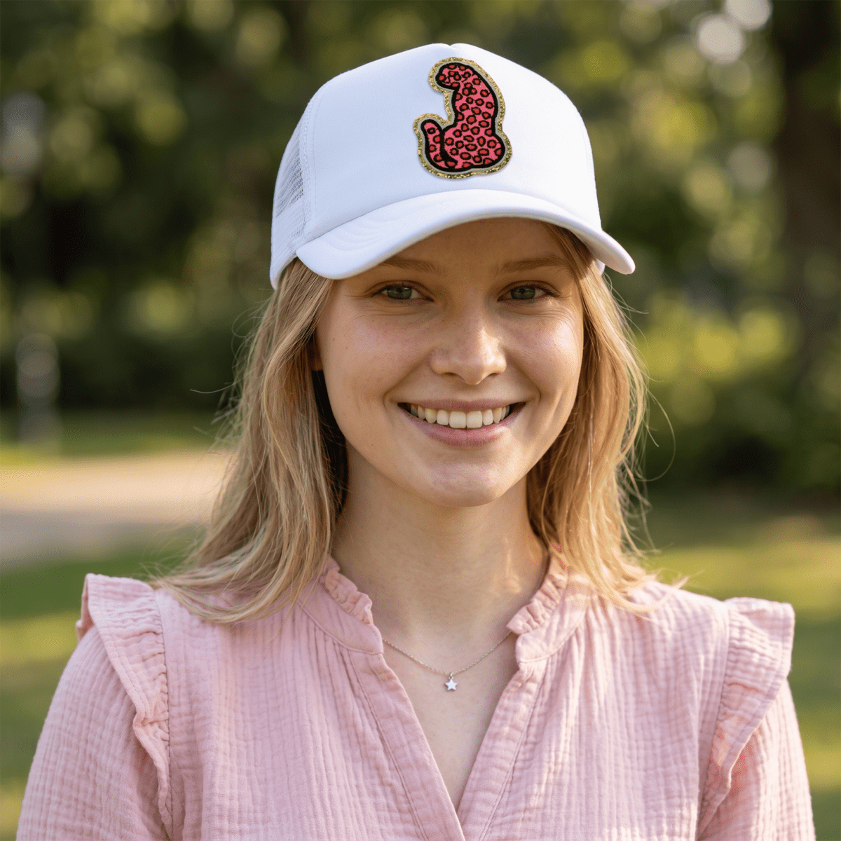 Design Your Own: Patterned Brim Trucker Hat | Funky Patch Collection - Nifty Decor & More