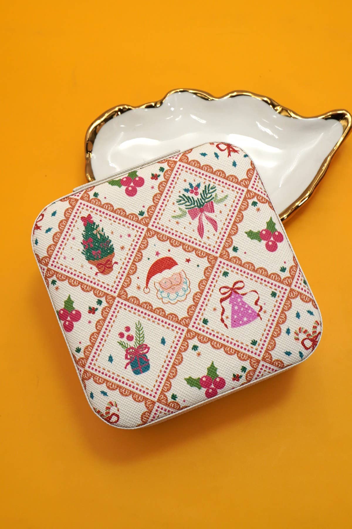 Festive Holiday Jewelry Storage Box