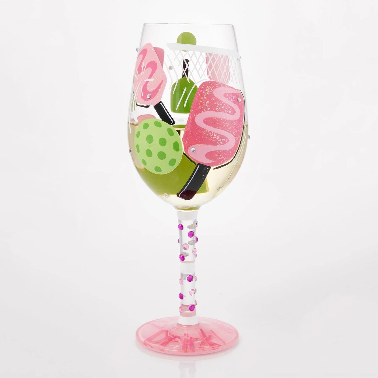 Dink then Drink Hand Painted Wine Glass - Nifty Decor & More