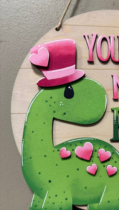 Dinosaur Valentine Hanger Valentine Wall Decor