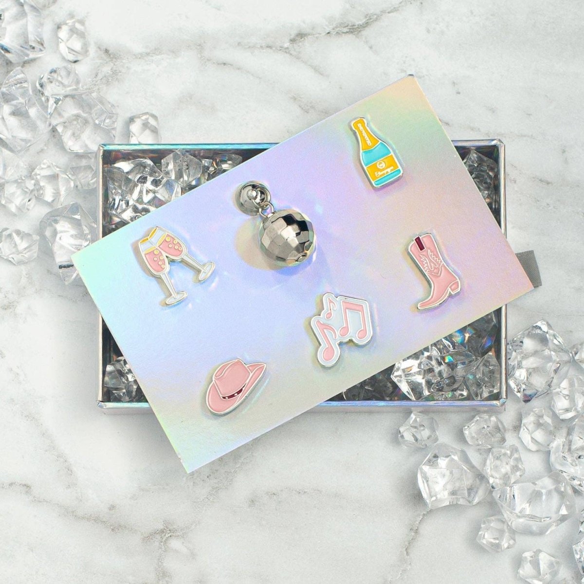 Disco Cowgirl! Cheers Charms, Set of 6 - Nifty Decor & More