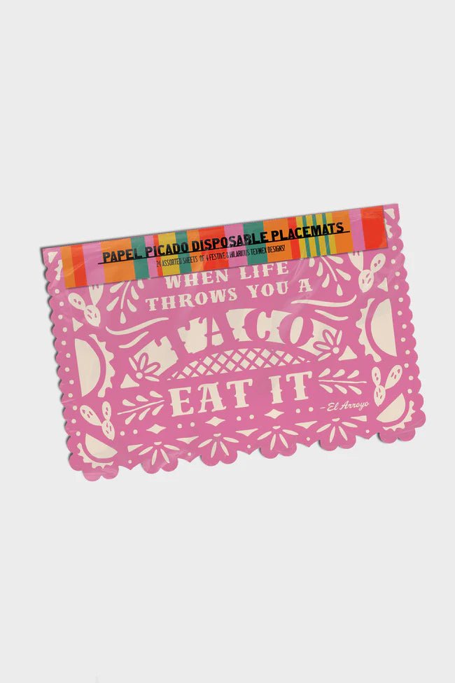 Disposable Placemats (Set of 24) - Papel Picado - Nifty Decor & More