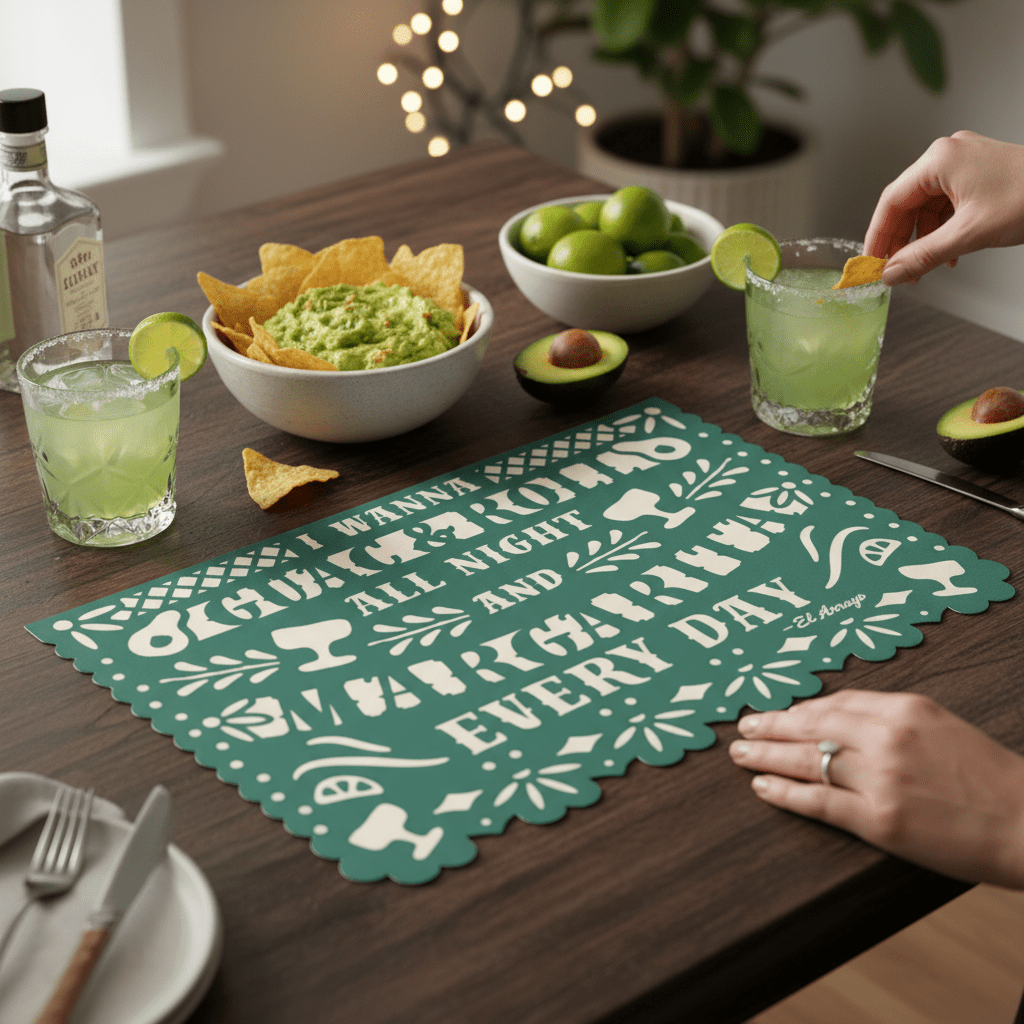 Disposable Placemats (Set of 24) - Papel Picado - Nifty Decor & More