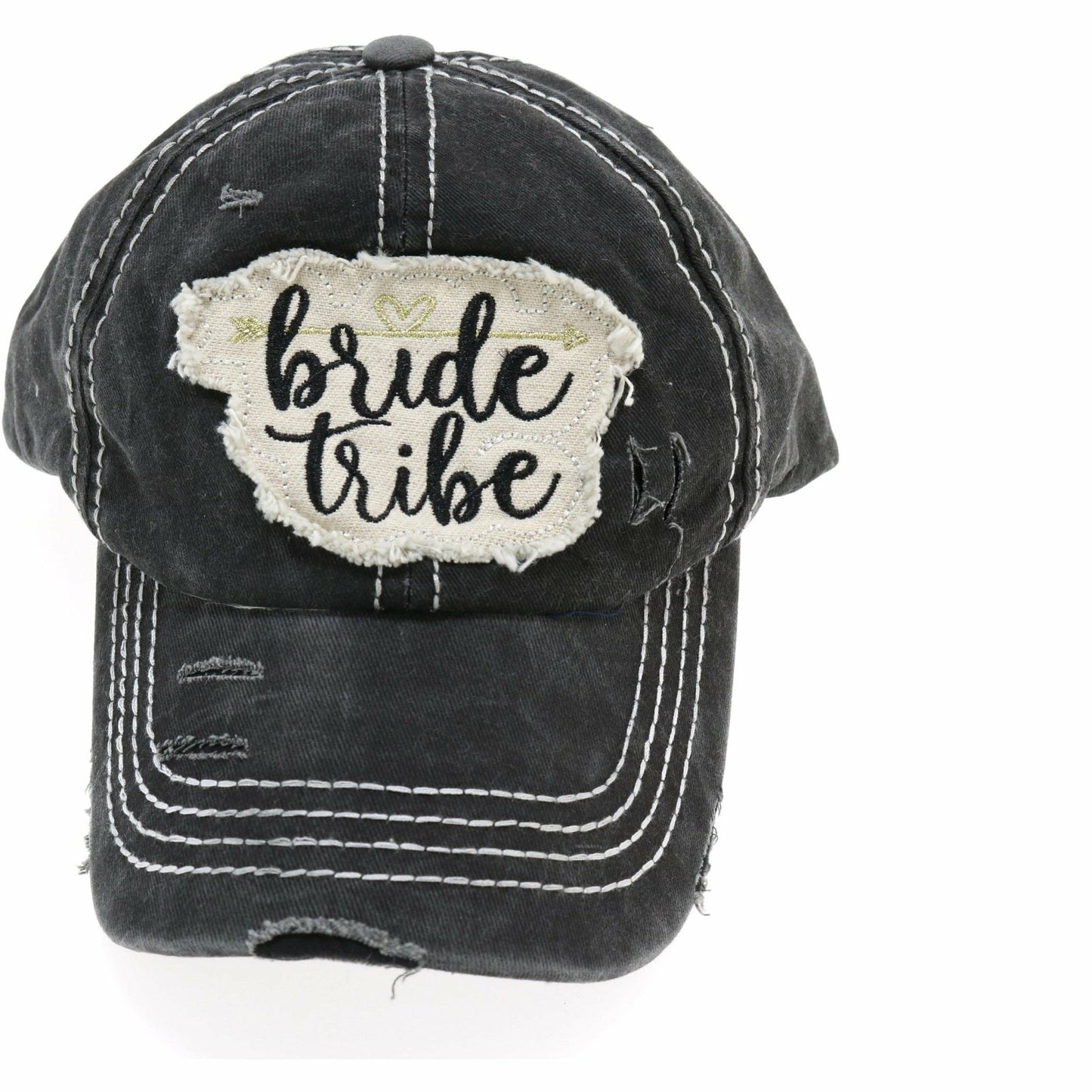 Distressed Bride Tribe Patch CC Ball Cap BA2019BT Hot Pink
