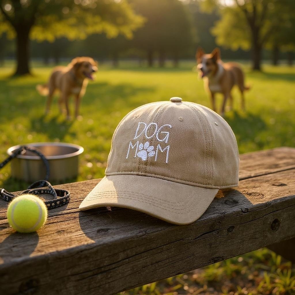 Dog Mom Baseball Cap, Embroidered Cotton Hat, Perfect for Proud Pup Parents, Cute Dog Lover Gift - Nifty Decor & More