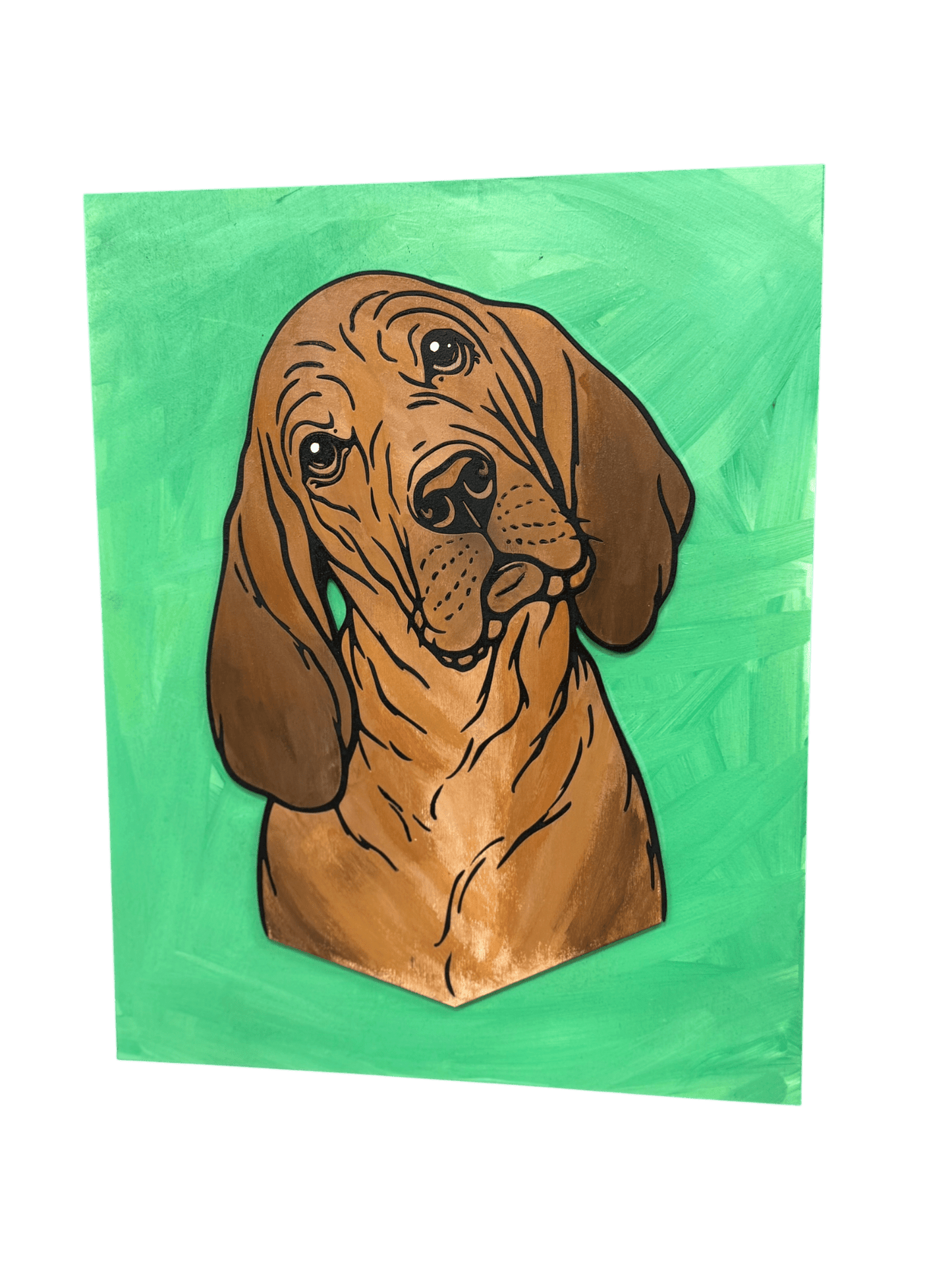 Dog Portrait Wall Art 🐶 Hand Painted Pet Illustration on Wood 🎨 Personalized Dog Lover Gift 🐾 Modern Colorful Pet Decor - Nifty Decor & More