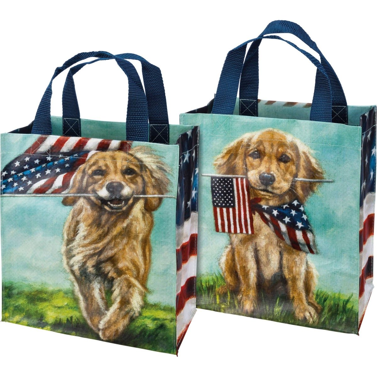 Dogs And Flags Daily Tote - Nifty Decor & More