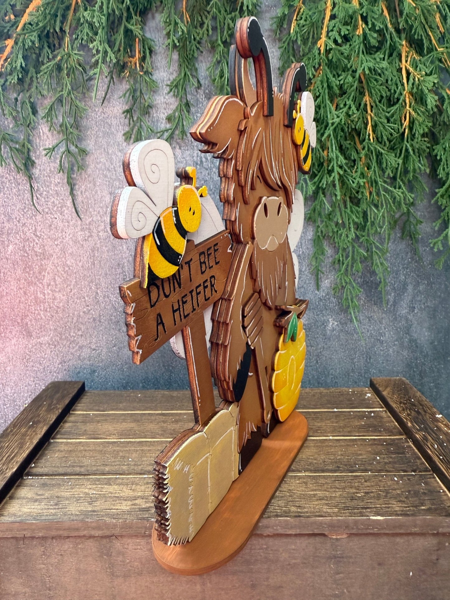 Don’t Bee a Heifer Shelf Sitter - Nifty Decor & More