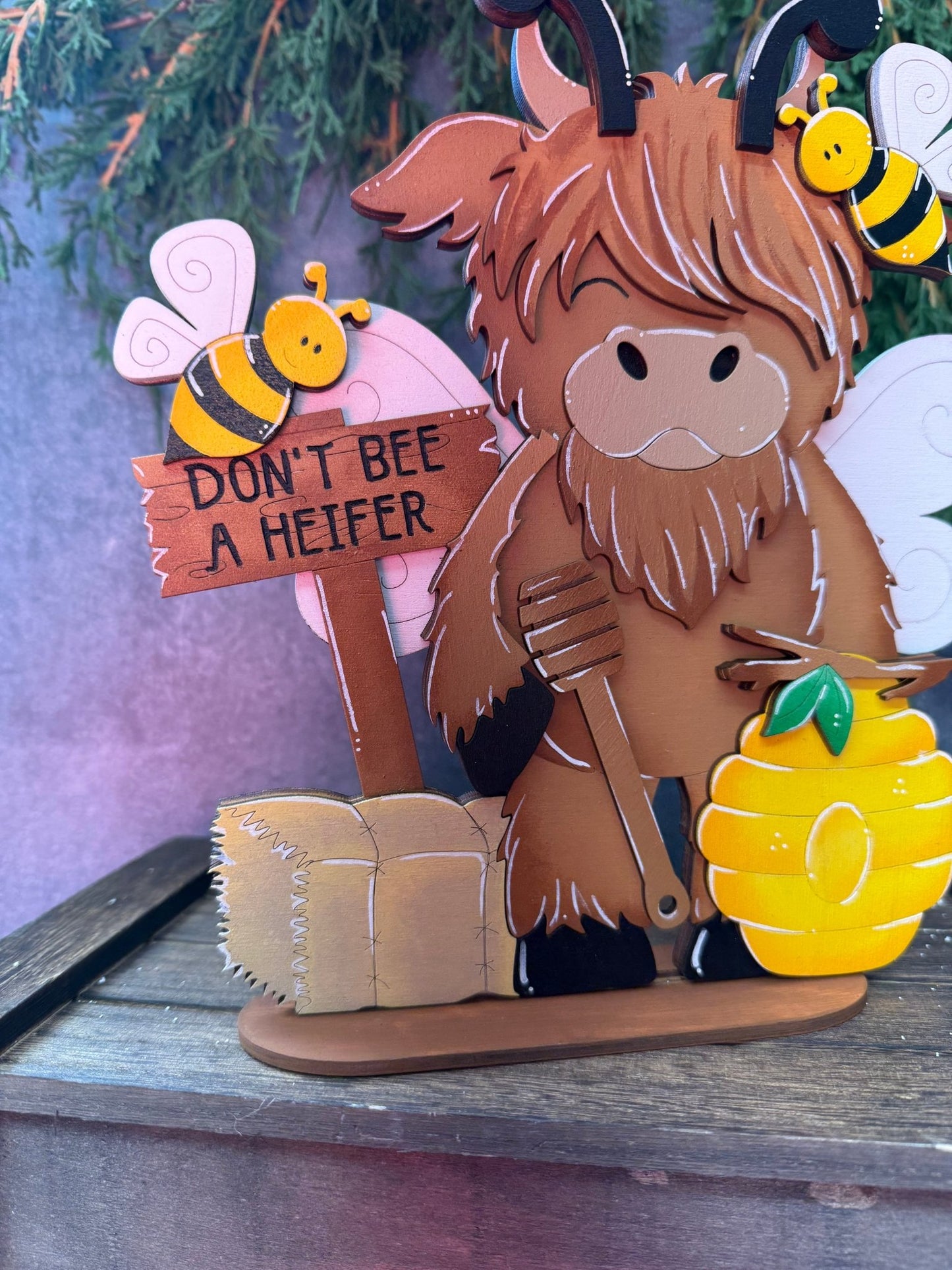 Don’t Bee a Heifer Shelf Sitter - Nifty Decor & More