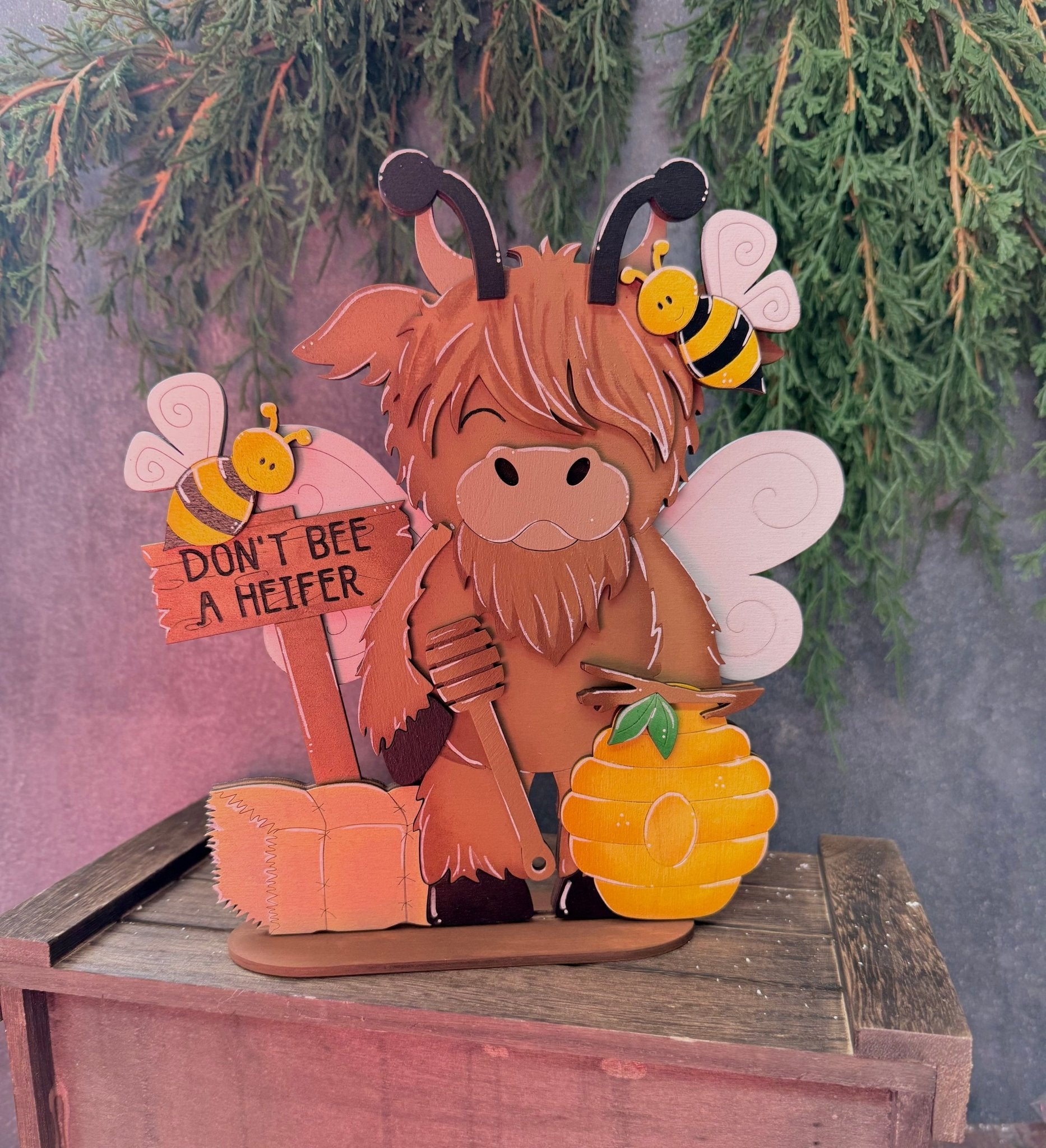 Don’t Bee a Heifer Shelf Sitter - Nifty Decor & More