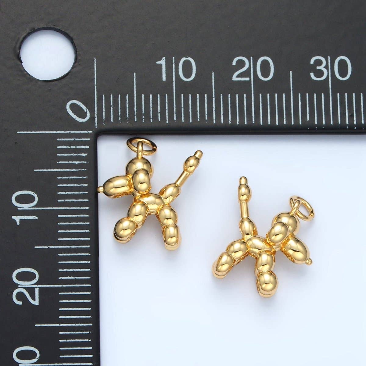 Dotted Balloon Animal Charm 14K Gold Filled Minimalist
