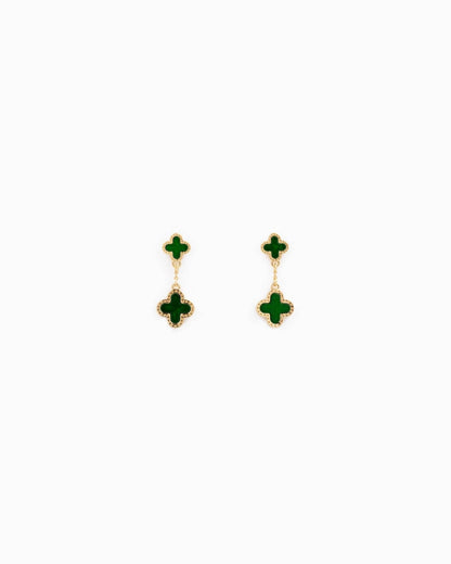 Double MOP Clover Drop Earrings - Nifty Decor & More