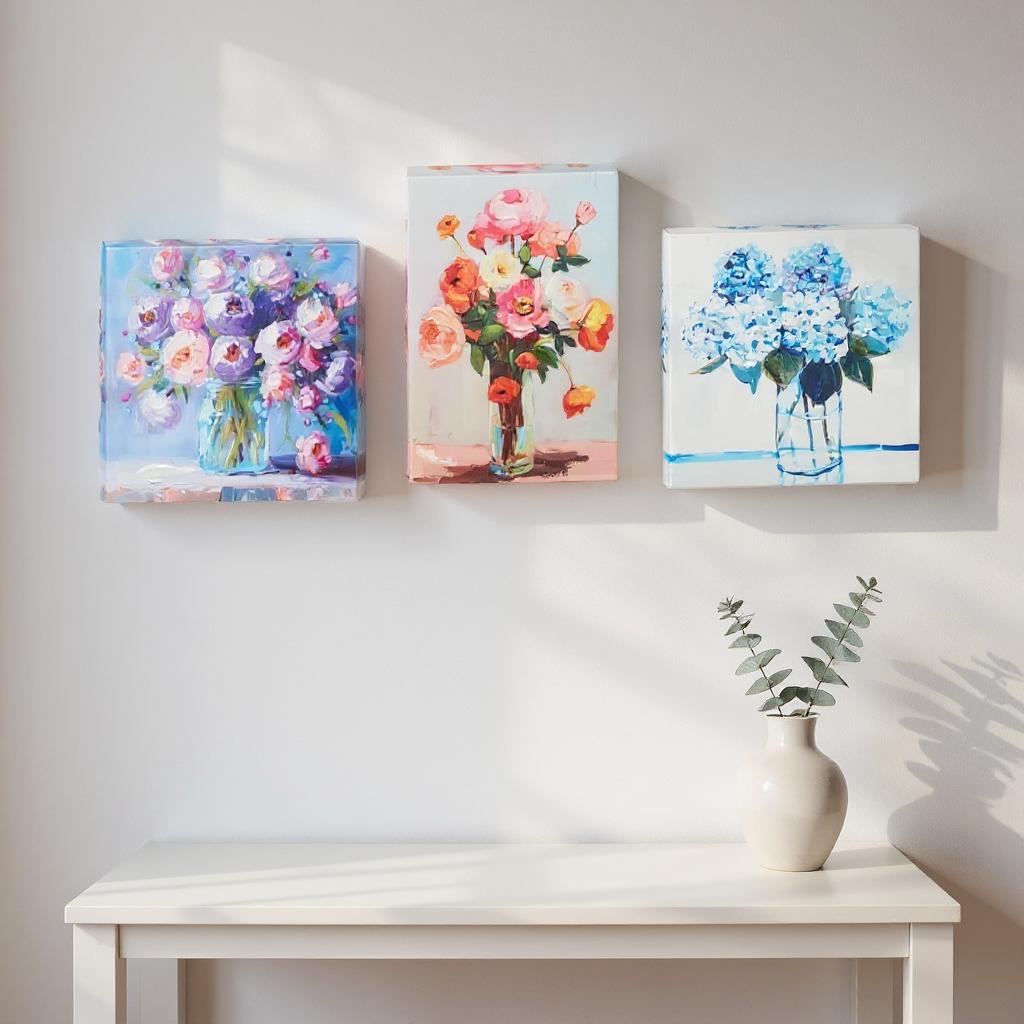 Floral Wall Art 6" Petite Botanical Print, Decorative Accent for Home, Perfect Gift for Plant Lovers Floral Wall Art