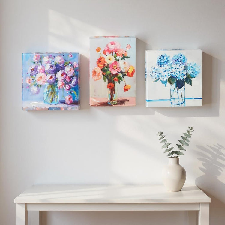 Floral Wall Art 6" Petite Botanical Print, Decorative Accent for Home, Perfect Gift for Plant Lovers Floral Wall Art