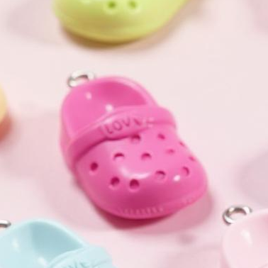 Shoe Charm Pendant, Cute Jewelry Add On for Necklace or Bracelet, Fun Accessory for Shoe Lovers, Unique Gift for Friends & Family Shoe Charm Pink