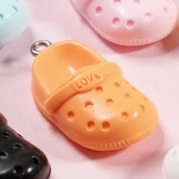 Shoe Charm Pendant, Cute Jewelry Add On for Necklace or Bracelet, Fun Accessory for Shoe Lovers, Unique Gift for Friends & Family Shoe Charm Orange