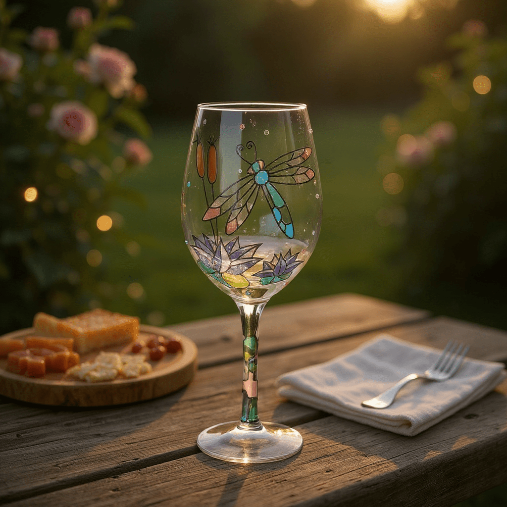 Dragonfly Gems Wine Glass - Nifty Decor & More