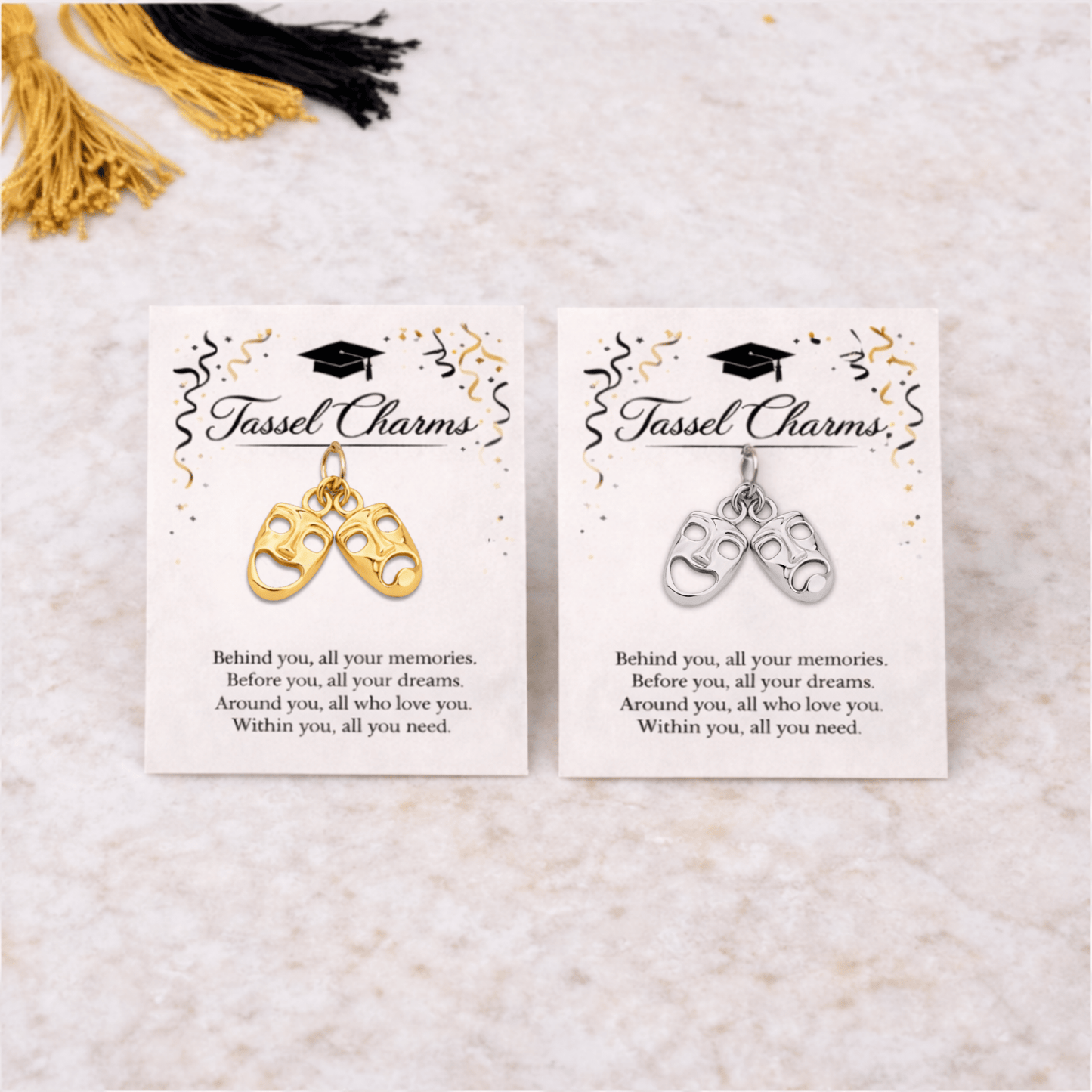 Drama Theater Graduation Tassel Charm - Nifty Decor & More
