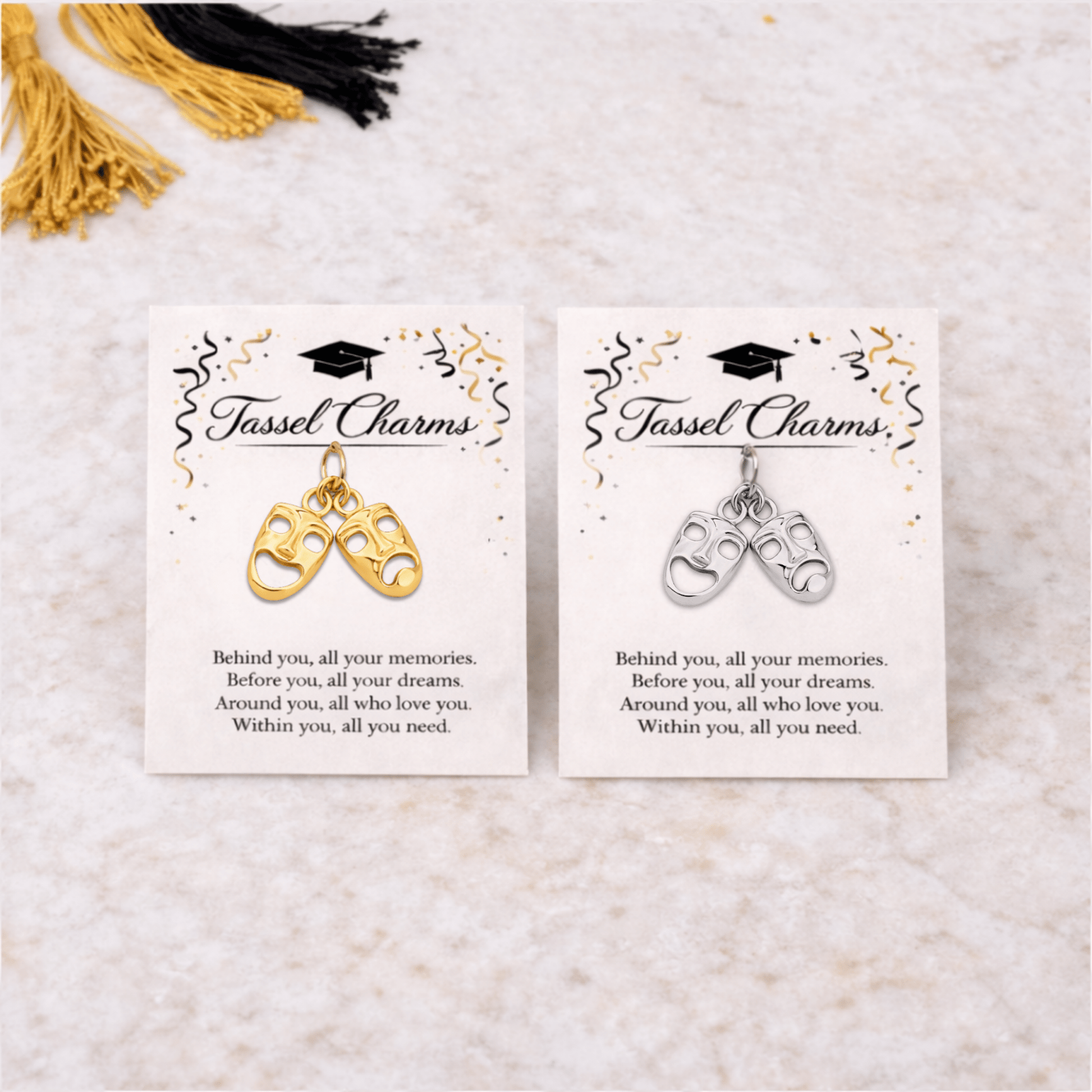 Drama Theater Graduation Tassel Charm - Nifty Decor & More
