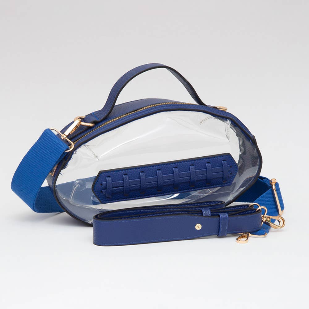 Football Shaped Customizable Football Shaped Stadium Bags Blue
