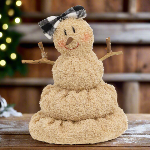 Buffalo Check Bow Melting Snowman