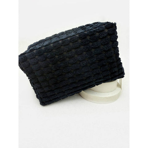 Soft Puff Textured Cosmetic Bag, Lightweight Makeup Organizer Pouch for Travel & Daily Use, Perfect Gift for Beauty Lovers Cosmetic Bag BLACK