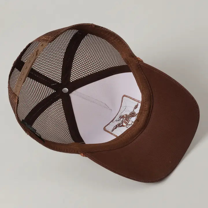 Cowboy Image Howdy Embroidery Mesh Back Cap