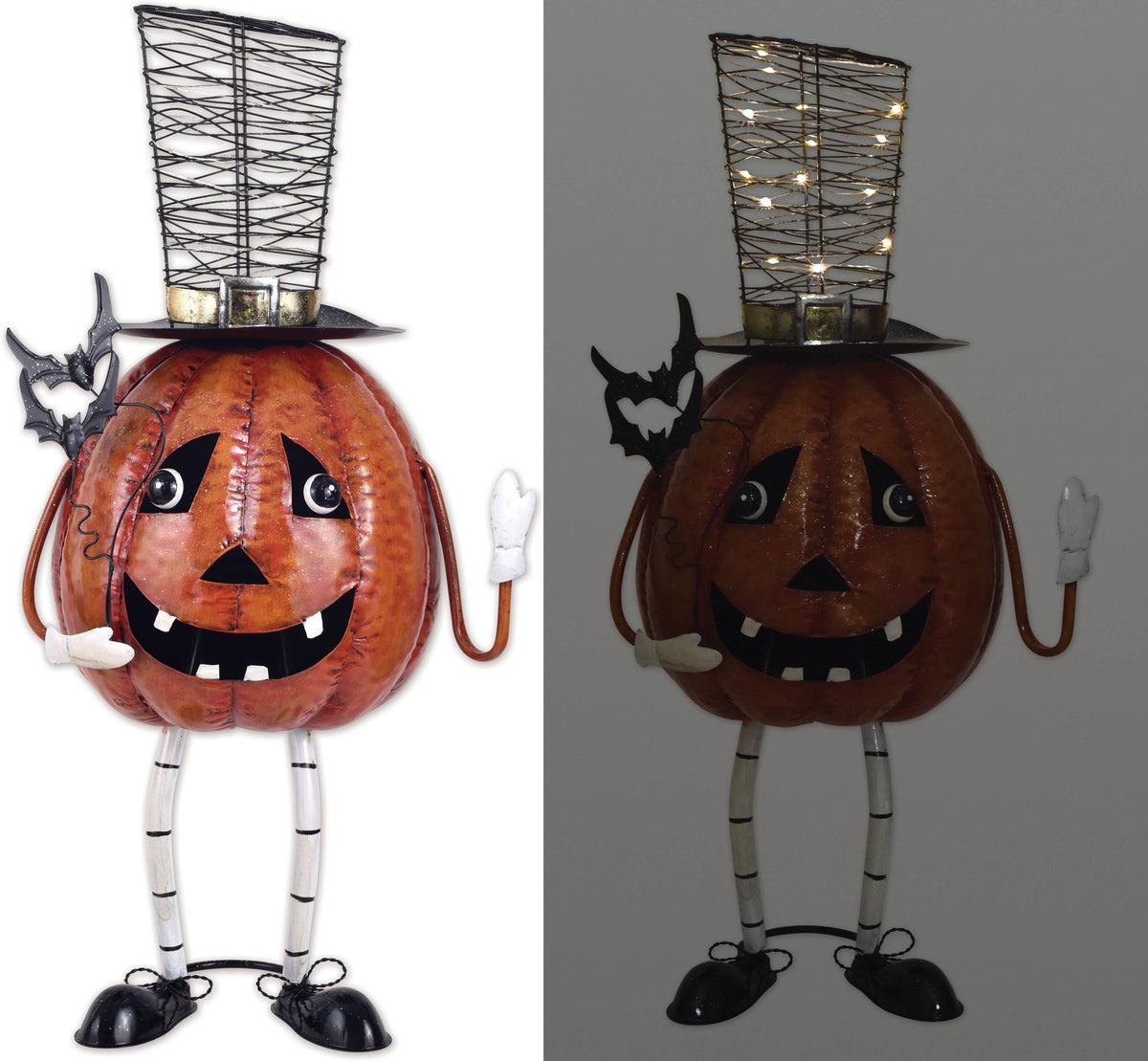 Silly Will Solar Pumpkin Wobble Sculpture 26"