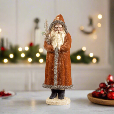 17.5" Ginger & Silver Belsnickle Santa figurine