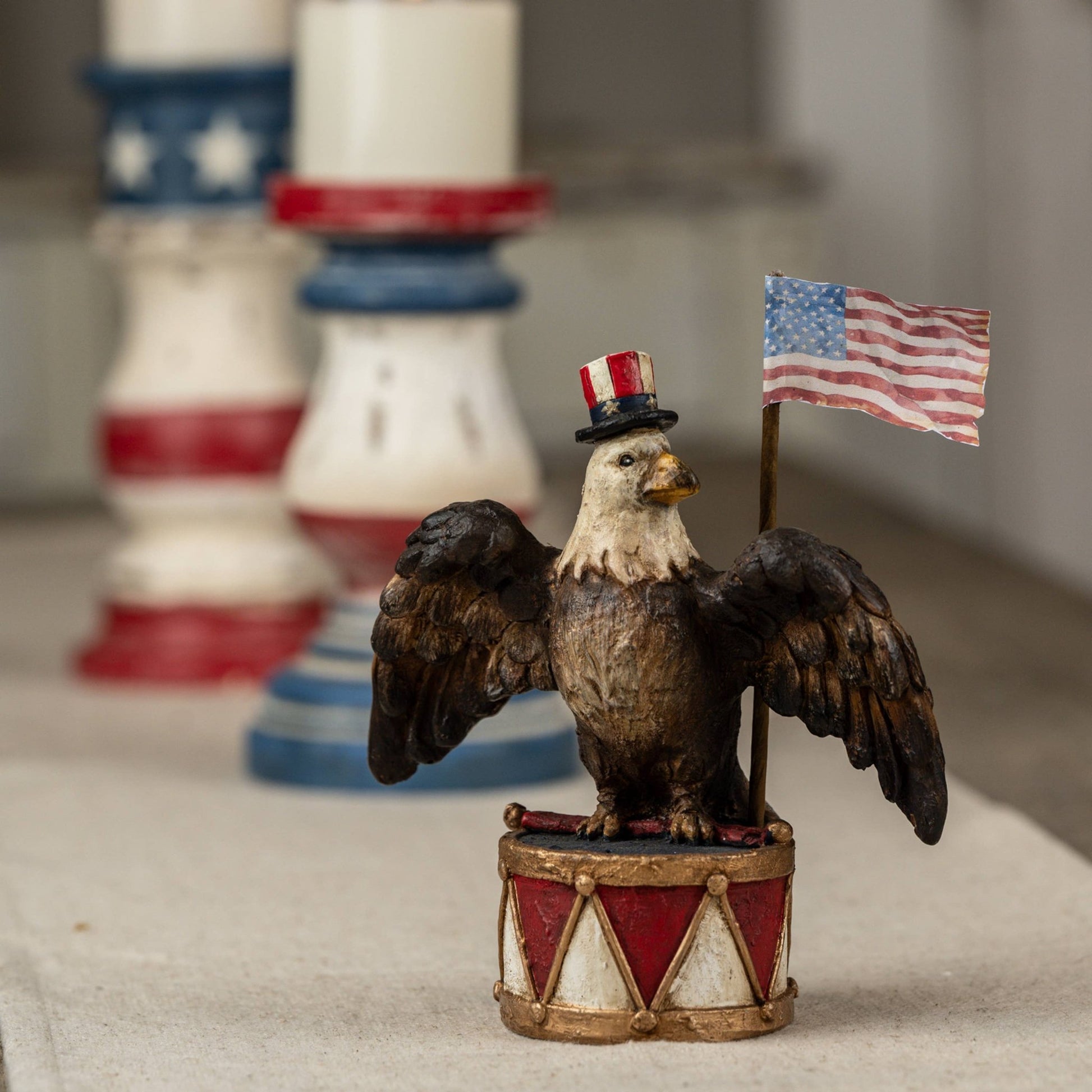 Eagle on Drum Statue - Nifty Decor & More