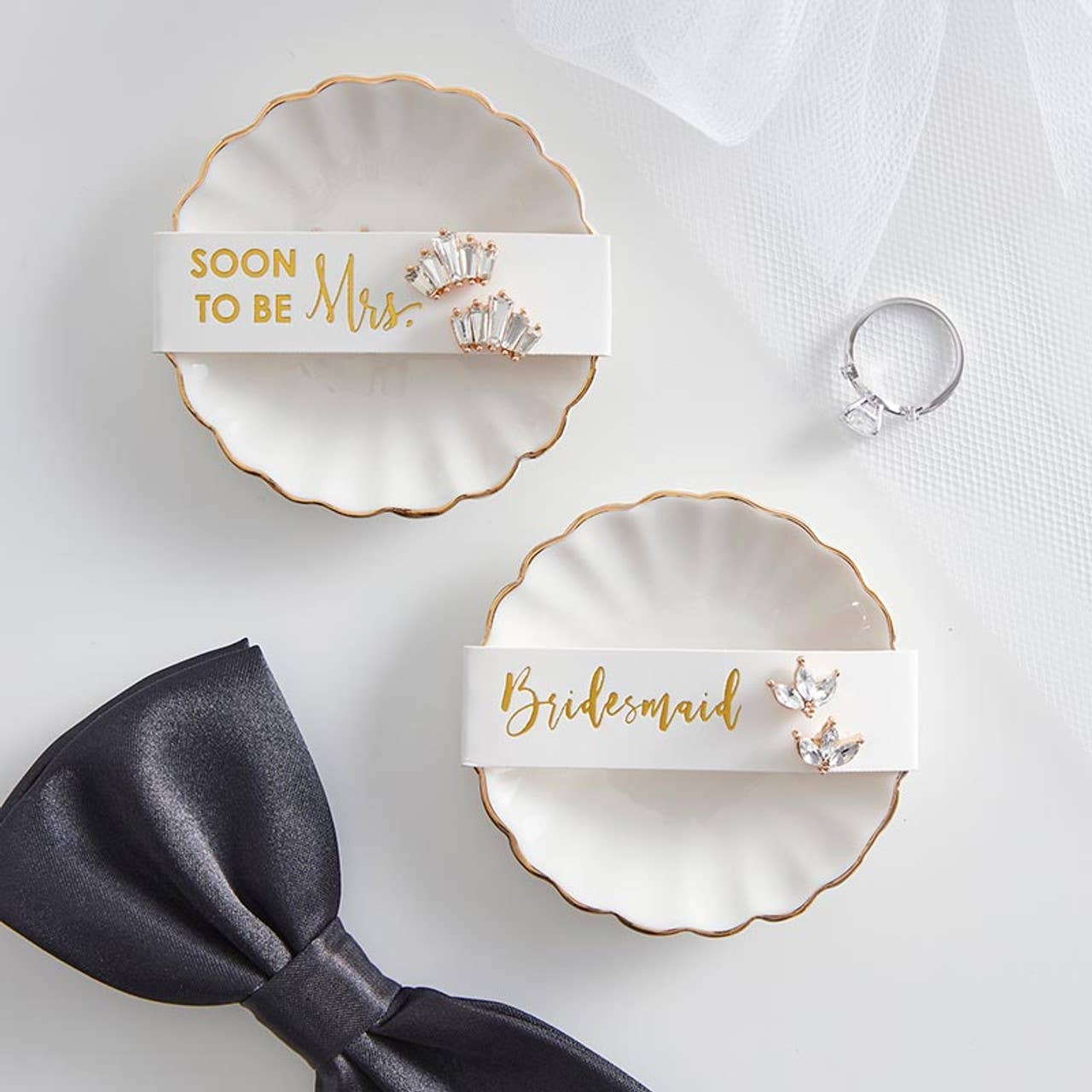 Earring + Small Trinket Tray Set - Bridesmaid - Nifty Decor & More